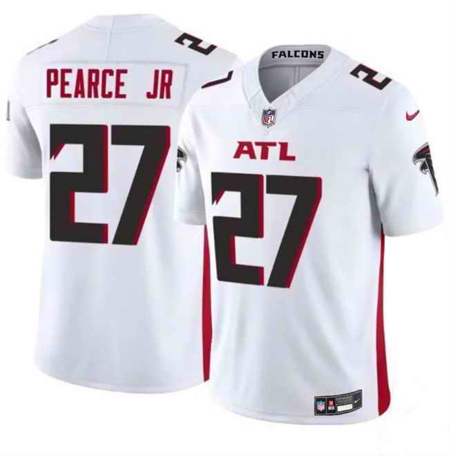 Men's Atlanta Falcons #27 James Pearce Jr White 2025 Draft F.U.S.E. Vapor Untouchable Limited Stitched Football Jersey